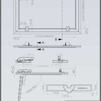 Люк ревизионный для натяжных потолков 100х180
