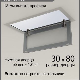 Люк ревизионный для натяжных потолков 30х80